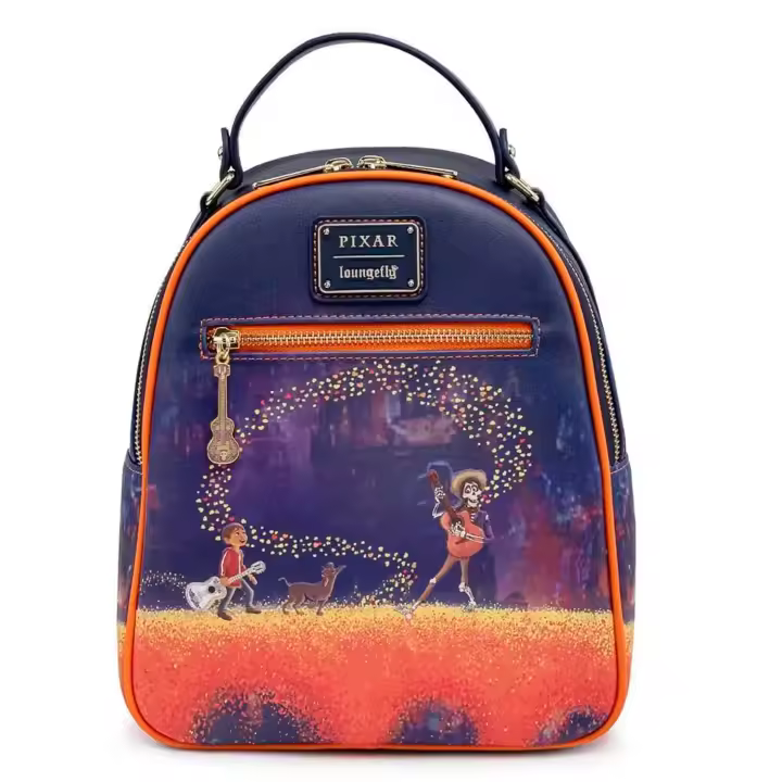 LOUNGEFLY MOCHILA  Coco Miguel  Puente Marigold Bridge BACKPACK mujer - 1