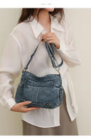 Bolso De Hombro De Lujo Para Mujer Con Varios Bolsillos PU Suave Bolso Cruzado Vintage Bolsa De Compras Con Solapa - details 6