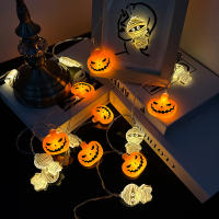 1PC Cadena De Luces De 10/20 LED En Forma De Calabaza Y Momia Para Halloween Luz De Ambiente Espeluznante Piloto Encendido Decoración Interior Exterior - details 3