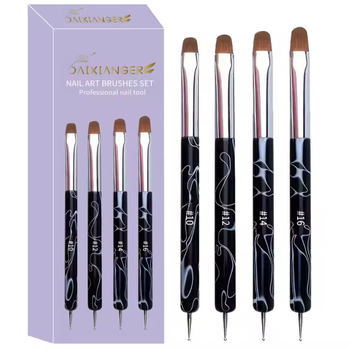 Kit De Pinceles Y Rotuladores Para Arte De Uñas Doble Finalidad Herramientas Profesionales Para Manicura Y Diseño De Uñas Francés - 1