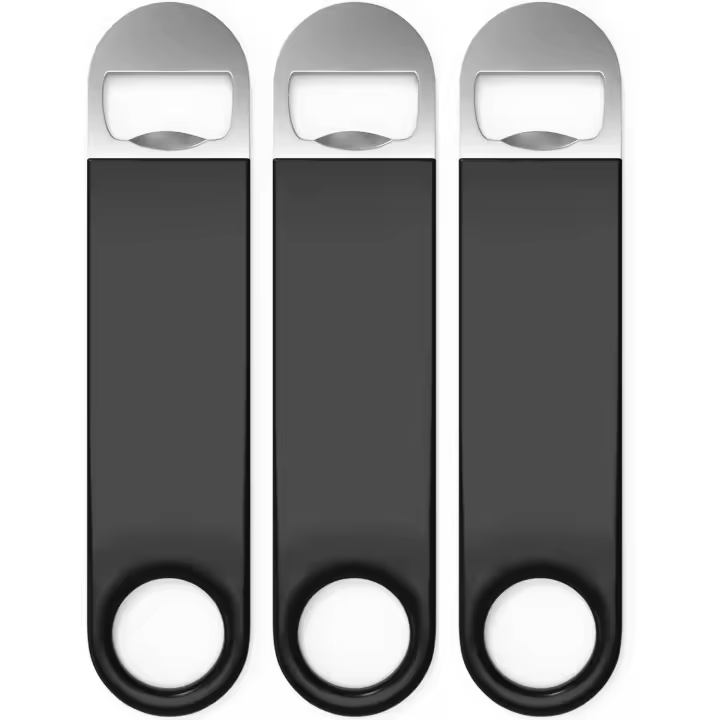 Abridor de botellas para camareros, cuchilla para barra, abridor de cerveza, paquete de 3, grado profesional: recubierto de goma, acero inoxidable. 7 pulgadas/17,7 cm - 1