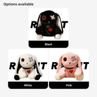 Oso De Peluche De Conejo Oscuro Estilo Gótico Rock Juguete Para Niños Decoración De Hogar Tamaño 25cm Relleno De Algodón PP - details 1