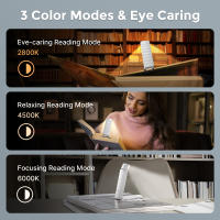 Lámpara De Lectura Recargable Con Timer Luz Portátil Para Libros En Cama LED Con 3 Temperaturas Y 5 Niveles De Brillo Clip Bookmark - details 0