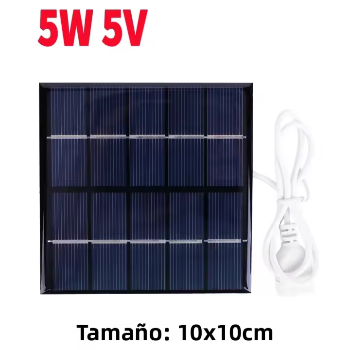 Panel Solar Portátil 5W 12V Mini modulo Solar Impermeable Para Cargador De Lámpara Ventilador Bomba Panel Solar De Polícrystalino Epoxy - 1
