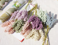6 Piezas De Lavanda Artificial PE Decoración De Pared Para Hogar Y Vajillas Manual DIY Flores Silken Para Fiesta De Aniversario Bodas Y Más - details 1
