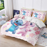 Juego De Sábana Lilo & Stitch 3D Impresión Anime Dibujos Animados Para Niños Y Niñas (1 Funda De Edredón + 2 Fundas De Almohada) - details 6