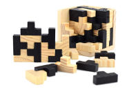 Rompecabezas 3D Cubo De Madera Educativo Juguete Creativo Interlocking Para Niños Juego De Desarrollo Inteligencia IQ Regalo - details 1