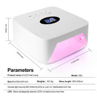 Lámpara De Arte De Uñas Recargable Con 48 LED Y Pantalla Digital Inteligente Secador De Uñas Para Salón Y Uso Doméstico Herramientas De Uñas - details 8