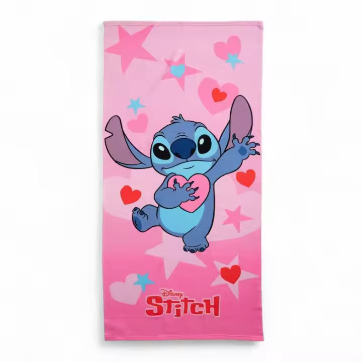 Toalla Playa Microfibra Stitch Corazón 70x140 cm – Disney HOME - Factory - 1