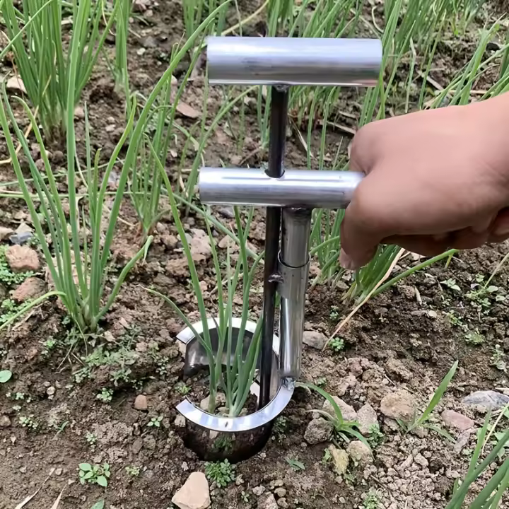 Herramienta De Transplantación De Jardín De Acero Inoxidable Duradera Manual Para Frutales Y Enseñuelas De Verduras - 1