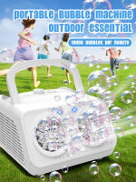 Máquina De Burbujas Eléctrica Portátil De Doble Agujero Con 26 Agujeros Sin Batería Ni Agua Para Burbujas Juguete Para Fiestas Al Aire Libre Para Niños De 3-6 Años - details 6