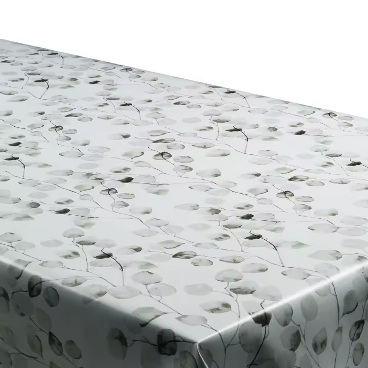 Cofan Hule Diseño Moderno Hojas de Eucalipto | Protección de Mesa | PVC y Polipropileno - 1