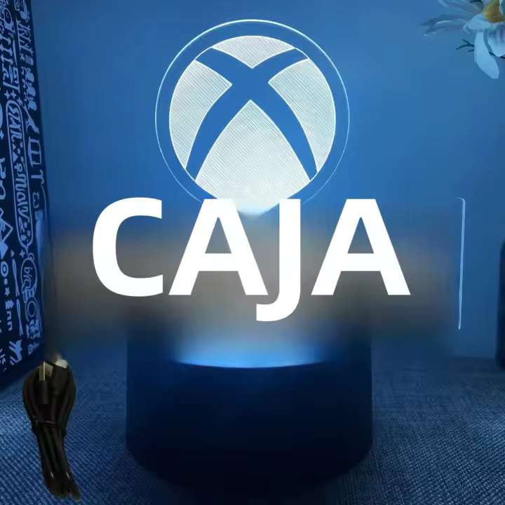 Lámpara De Noche 3D LED Para Habitación De Juegos XBOX Iluminación De Escritorio Decoración Para Gamers Regalos Para Niños Forma De Logo De Mesa - 1