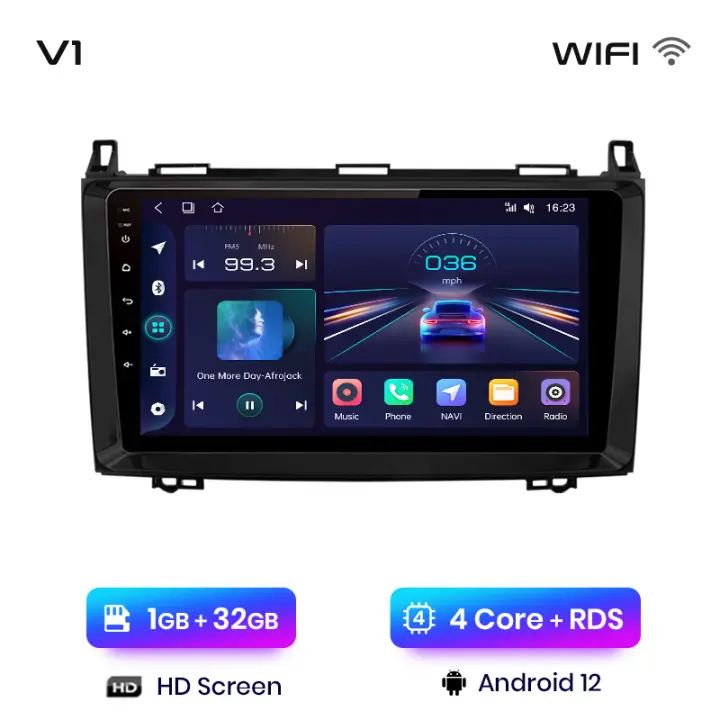 Junsun Android 13 Radio Para Mercedes Benz W169 W245 B200 W906 Sprinter W639 Vito DSP Navegación GPS Reproductor Multimedia 2 DIN Inalámbrico CarPlay Android Auto Radio - 1