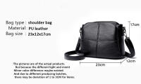 Bolso De Hombro Para Mujer Vintage En Piel Suave PU Color Sólido Cuadrado Bolsa Cruzada Para Mujer Madura Nuevo Gran Mensajero - details 0
