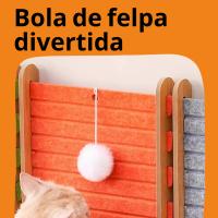 Rascador para Gatos de Pared, 60 cm Alto x 35 cm Ancho,  Tela de fieltro, Poste Vertical con Base de Madera, Multicolor - details 1