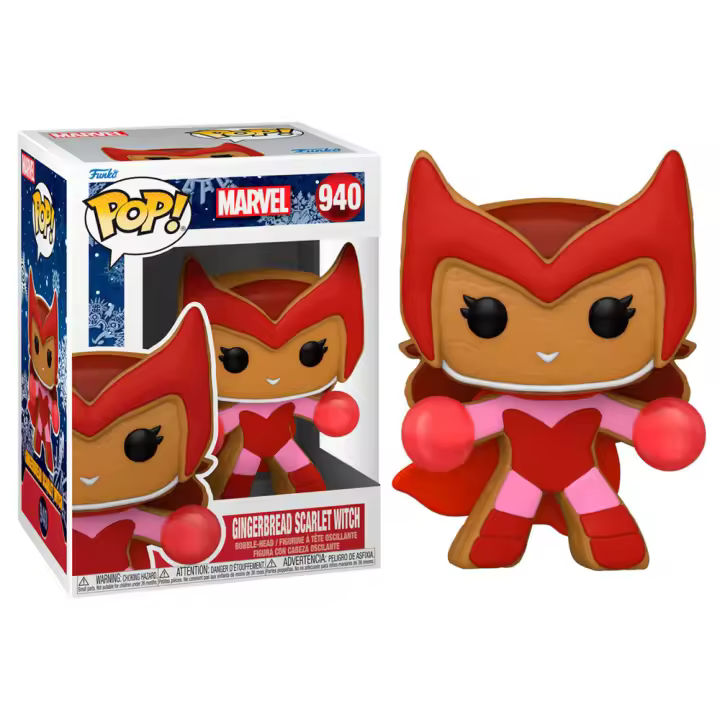 FUNKO POP! MARVEL: HOLIDAY - BRUJA ESCARLATA DE JENGIBRE, 57129, Nº940, TIENDA CON LICENCIA OFICIAL - 1