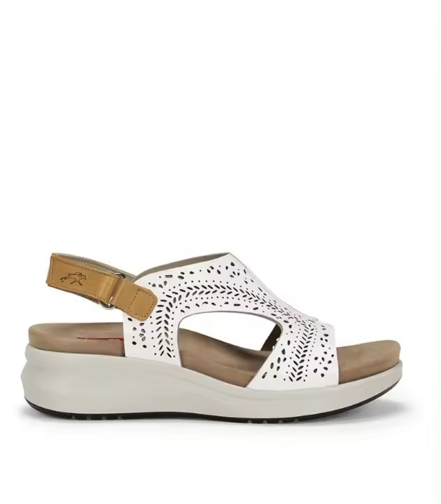 SANDALIAS DE PIEL BLANCAS DE HORMA ANCHA FLUCHOS STREET F2007 - 1