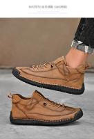 Zapatos De Cuero Para Hombre Hechos a Mano Transpirables Zapatos Casuales Cómodos Para Caminar Sneakers De Marca Lujo Tamaño Grande 38-48 - details 12