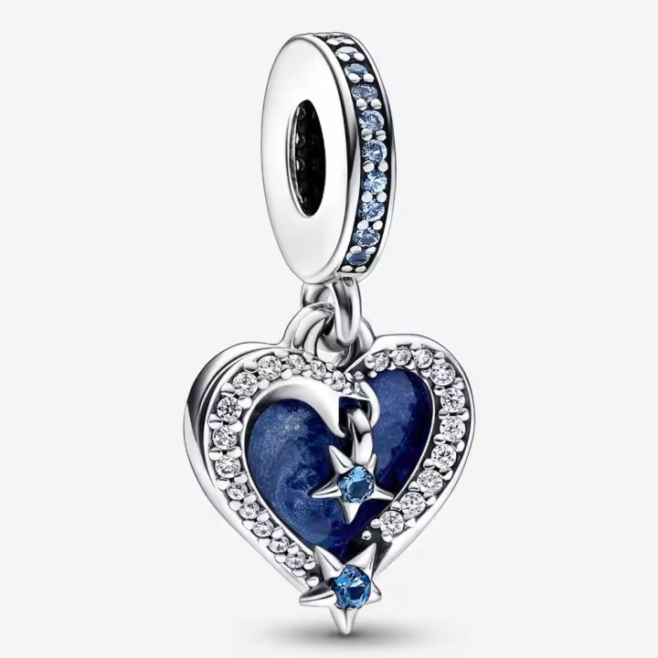 Pandora Charm de Colgante en Plata de Ley Las Estrellas Están Enamoradas Unas de Otras 792356C01，Incluye Caja Original - 1