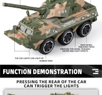 Juguete De Tanque De Combate Con Sonido Y Luz Juguetes Educativos Para Niños Material Metálico Duradero Y Seguro - details 4