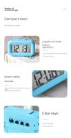 Reloj De Pared Electrónico Silencioso Mini Con Alarma Fecha Luz Retroiluminada 12/24H Temperatura Día Semana Contador Poder Digital Batería Para Escritorio - details 6