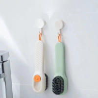 Cepillo De Limpieza Para Zapatos Con Aditivo Líquido Multifuncional Cepillo De Limpieza Doméstico Tipo Empuñadura Con Descharge De Líquido Bristles Suaves Para Lavandería - details 1
