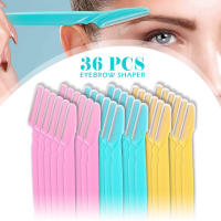 Kit De Aseo Facial Para Hombres Y Mujeres 36Pcs Raspador De Cejas Y Pelaje Facial Portátil Cuchilla De Afeitar Herramienta Exfoliante De Resina ABS - details 0