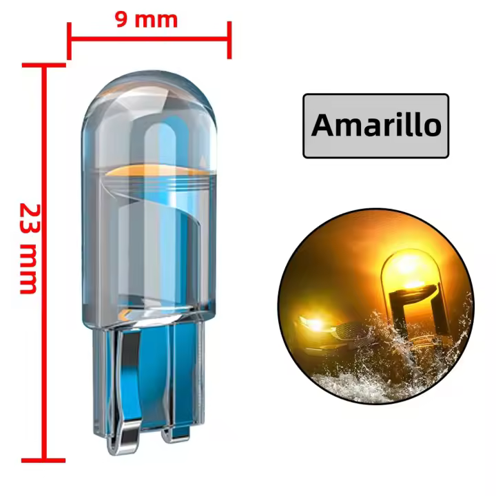 10X Lámparas LED COB Vidrio 6000K Blanco Para Auto Placa De Licencia Domo Lámpara De Lectura DRL Búho Lateral Puerta Luz De Retroiluminación - 1