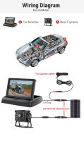 Cámara De Visión Trasera Para Coche KTYDKP Con Monitor Plegable Para Parkings Y Camión Pantalla HD De 4.3 Pulgadas Instalación Fácil Ángulo De Visión 170° - details 6