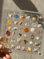 Caja De Exhibición De Conchas Magnéticas Acrílicas Con 36 Cuentas Caja De Almacenamiento Para Joyería Y Uñas Organizador De Contenedor Transparente Moderno - details 19