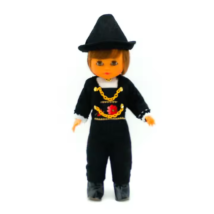 Muñeca regional Salmantino Folk Artesanía original colección 35 cm.vestido típico Charro (Salamanca), fabricada en España - 1