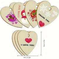 10Pcs Ornaments De Madera En Forma De Corazón Grande 8cm DIY Para Manualidades No Terminadas Proveniente De China Continental - details 4