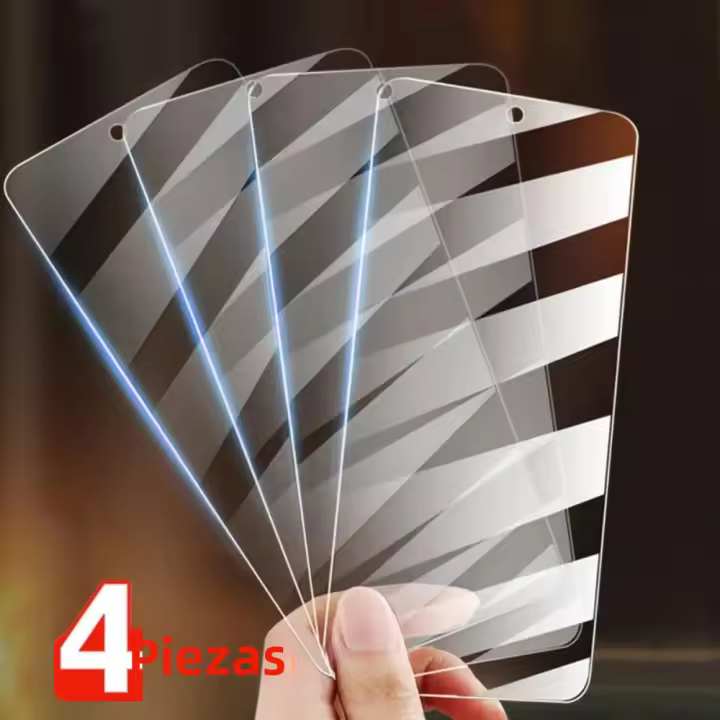 4Pcs Protector De Pantalla De Vidrio Templado Para Xiaomi Redmi Note 10 8 7 9s 9 pro Poco X3 M3 X3 pro NFC F3 Vidrio Completo HD Transparente - 1