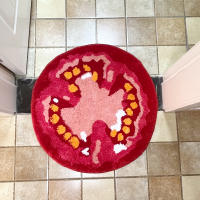 Alfombra De Tomate Tufted Rug Con Patrón Divertido Alfombra Suave Para Sala De Estar Entrada Interior Dormitorio Decoración De Área Antideslizante Resistente Al Desvanecimiento Lavable Mecánicamente Uso Doméstico Y Hotelero - details 5