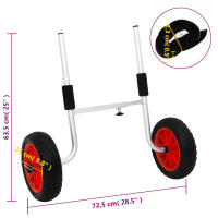 vidaXL Carrito kayak desmontable aluminio 100 kg - details 7