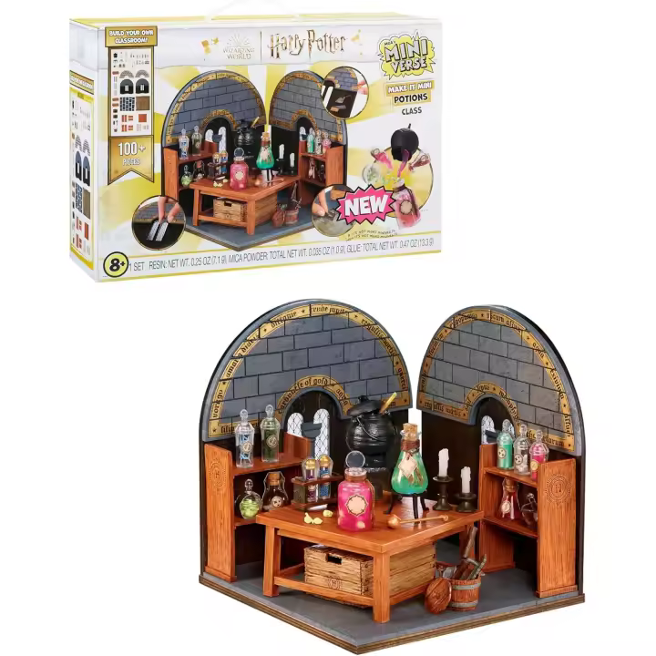 MGA Miniverse Make It Mini Potions Class - Mini coleccionables Harry Potter, Juego de Construcción, +100 Piezas, Resina, Réplica de Pociones, para Coleccionistas y Niños +8 Años, NO Comestible - 1
