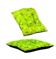 Coshano Cama cojín para perros mascotas 60x60x10cm con acolchado grueso y cómodo Verde Huesos - details 1