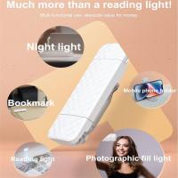 Lámpara De Lectura Recargable Con Timer Luz Portátil Para Libros En Cama LED Con 3 Temperaturas Y 5 Niveles De Brillo Clip Bookmark - details 10