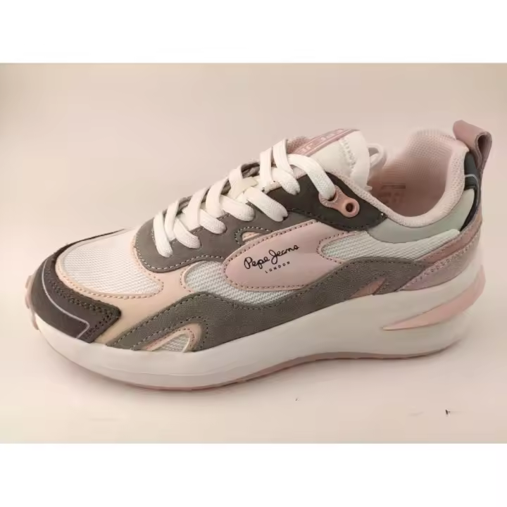 Pepe Jeans Sneaker Mujer Rosa y Gris - 1