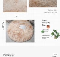 Carpetas Suaves De Peluche Redondas Para Sala De Estar Decoración De Hogar Dormitorio Y Habitación De Niños Alfombra Gruesa Pile Blanca - details 13