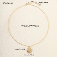 Encanto Collar con colgante geométrico de moda para mujer, con letras doradas y mariposa. - details 10