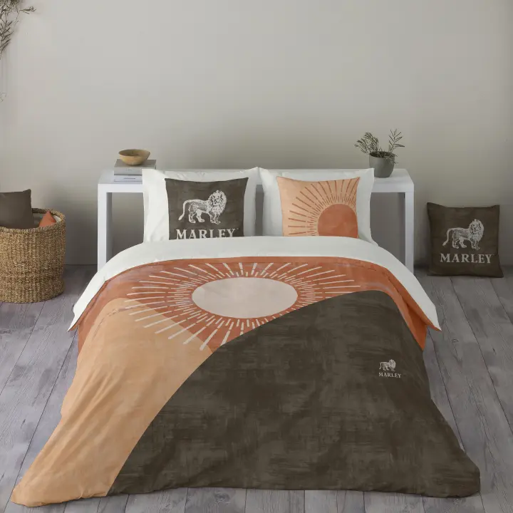MARLEY -Funda Nórdica Estampada - Algodón Extra Suave - Fabricado en España - Incluye Funda Nórdica + 1 o 2 Fundas de Almohada - SILOAH BOB MARLEY - 1