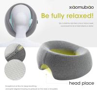 BIT Almohada en forma de U para la cara, cubierta de poliéster suave, lavable a mano, cojín de masaje de spa, cuidado facial multipropósito para adultos, uso de todas las estaciones, cierre con cremallera, sin impresión, tejido tejido, relleno del 100% - details 5
