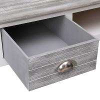 vidaXL Escritorio de madera gris 110x45x76 cm - details 5