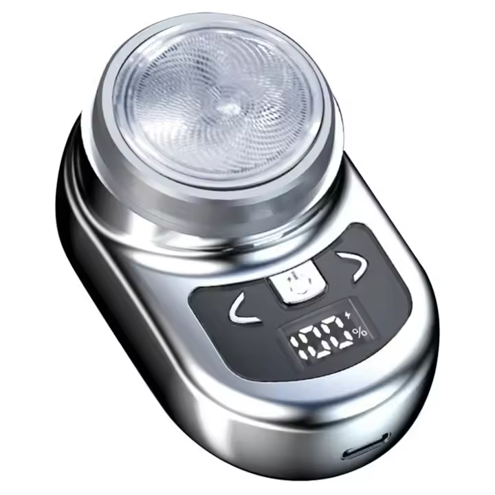 Afeitadora Eléctrica Portátil Mini para Hombres con Pantalla LCD Recargable para Viajes y Uso Doméstico Material Metal Unisex - 1