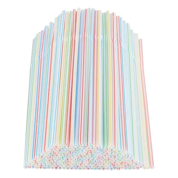  Pajillas De Plástico Coloridas Para Bebidas Para Barra De Té De Fiesta De Boda Cocina Pajillas Desechables En Venta Al Por Mayor - 1