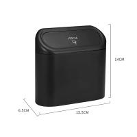 Caja De Basura Para Coche En ABS Negra Con Tapa Y Soporte Universal Caja De Almacenamiento Para Interior Del Coche - details 9
