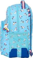 Mochila escolar con ruedas Safta Moos Roller azul, resistente y ligera 32x15x42cm - details 1