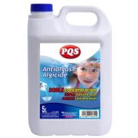 PQS ANTIALGAS DOBLE CONCENTRACIÓN Alguicida enérgico especialmente diseñado para prevenir y eliminar incrustaciones de algas en paredes y suelos de piscinas. No modifica el pH del agua, en las dosis recomendadas, no produce espuma. 5lt - details 0